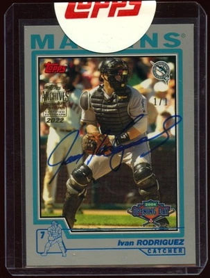 Ivan Rodriguez 2022 Topps Archives Auto Autograph Florida Marlins 1/1 - Image 1 of 2