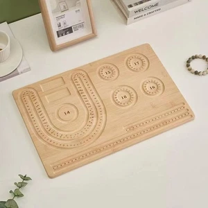 Square Bead Design Board Wooden Jewelry Making Tray Beading Mats Trays Home - Picture 1 of 18