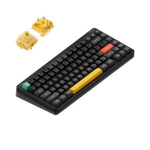 Nuphy Halo75 v2 Kabellose Mechanische Tastatur, Obsidian Black, QWERTY US, Lemon - Bild 1 von 16