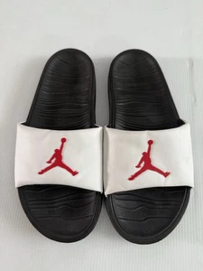 Men Nike Jordan Break Slide Sandal Black/University Red White Size 9 AR6374-016 - Picture 1 of 6