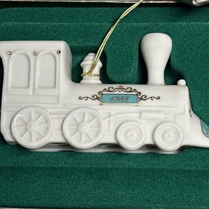 1989 Lenox Lok Yuletide Express Weihnachtszug Lok Ornament in Box - Bild 1 von 4
