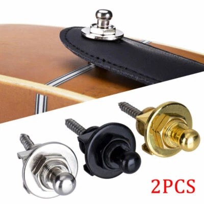 MARKENLOS 2 Stk Rutschfeste Strap Lock Security Locks Gurtpin Gurtknopf für Gitarre Bass