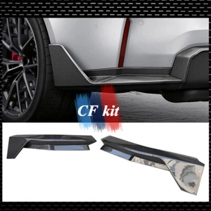 For BMW G82 M4 2021-2022 Carbon Fiber Rear Bumper Splitters Lip Canard Side Fins - Picture 1 of 11