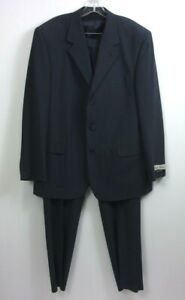 Enzo Diamani Men's Super 100's 2 Pc 3 Button Suit Navy 40S #351SC