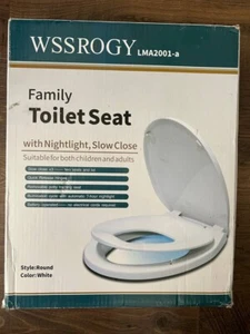 WSSROGY Family Toilet Seat with Night Light - Picture 1 of 7