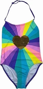 GO COCO Girls’ One Piece Swimsuit Size , 7, 8-10, 12-14, 16 - Picture 1 of 1