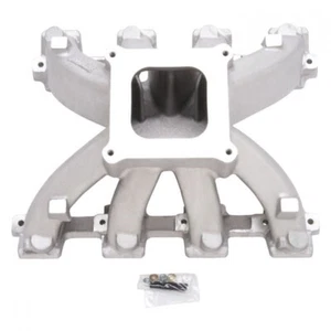Edelbrock 2826 Super Victor Carb Intake Manifold Gen IV LS3 4150 Flange Satin - Picture 1 of 6