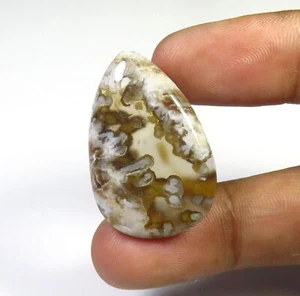 Stick Agate Pear Shape Cabochon 32x21 mm Natural Pseudomorph Gemstone DIY ST-60 - Picture 1 of 6