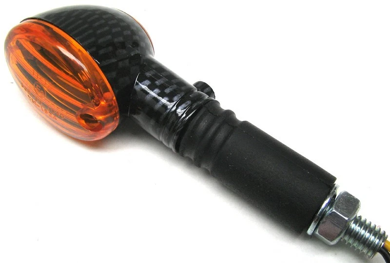 Fighterblinker Mini-Blinker carbon-Look gelb Miniblinker Lang  vorne/hinten - Bild 1 von 1