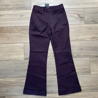 Club Monaco Mujer Recortado Kick Flare Talla 0 Ciruela Foto 1 de 4