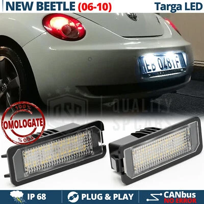 2X Luci Targa LED per VW New Beetle PLACCHE Complete 18 LED CANBUS 6.500K Tuning - Immagine 1 di 4