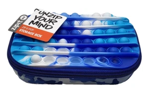 Caja de almacenamiento ZipIt con cremallera y pop nueva con etiqueta azul tie dye estuche para lápices camuflaje con cremallera - Imagen 1 de 5