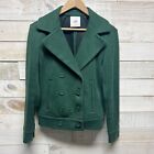 CAbi #3159 Forest Green Peacoat Jacket Coat Womens Size S Love Carol Collection