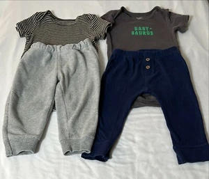 Carter's Confezione 4 Body Bambino Ragazzo 2 Pantaloni Taglia 12M - Foto 1 di 11