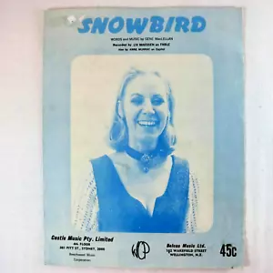 SNOWBIRD Anne Murray Music Sheet Gene Maclellan 1970 - Picture 1 of 3