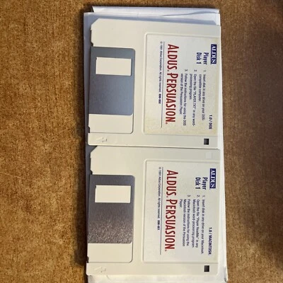 Aldus Persuasion 1.0 for Apple Mac 1991, 2 Floppy Disc 3.5 - Image 1 of 4