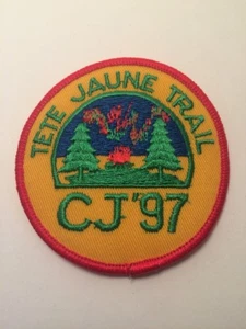 Vtg Tete Jaune Trail CJ 97 Scouts Canada Sew On  Patch  3" Canadian Jamboree - Bild 1 von 3