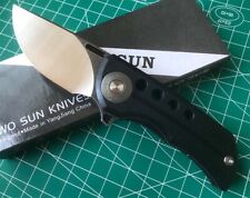 Twosun Knives Outdoor Mini D2 G10 Flipper Pocket Folding Knife TS345-Black