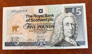 THE ROYAL BANK OF SCOTLAND JACK NICKLAUS £5 BANKNOTE 14th JULY 2005 JWN1370349 - Picture 1 of 2
