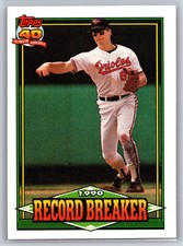 1991  Topps #5b Cal Ripken F* on copyright line Record Breaker HOF
