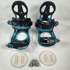 K2 Sonic Snowboard Binding Size M 5-8 Teal W/ Discs & Bolts Nice