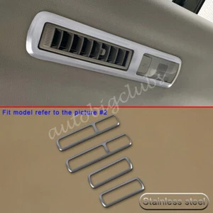 For Toyota Highlander 2020-2023 Stainless Steel Raer Roof AC Vent Cover Trims - Picture 1 of 6