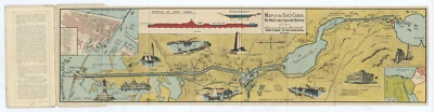 Map "The Suez Canal" (Egypt) Rosenberg-Third Edition, 1928 — 第 1/4 张图片