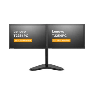 Dual Lenovo ThinkVision T2254PC 22" LED Monitor with Dual Arm Stand - Picture 1 of 1