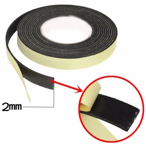 5M Single Sided Self Adhesive Foam Tape Sponge Rubber Strip Door Seal - Picture 1 of 12