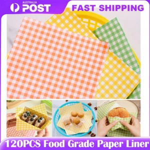 120pcs Food Grade Air Fryer Disposable Paper Liner Greaseproof Sandwich 19X31CM - Picture 1 of 18