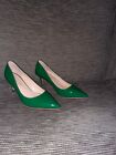 Green Paten Kitten Heel Shoe Size 3