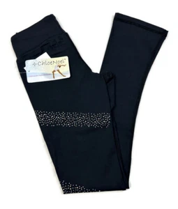 ChloeNoel Eis Eiskunstlauf Hose schwarz Leggings Regenbogen Kristall Spirale Mädchen - Bild 1 von 10