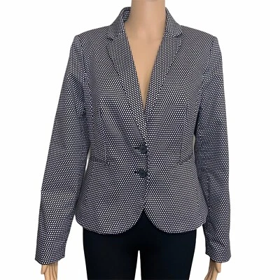 Blazer W Worthington Talla 10 Blanco y Negro RN # 93677 Forro 100% Poliéster Foto 1 de 4