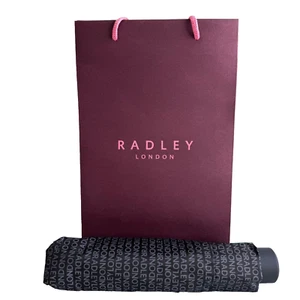 Radley Signature Logo Responsible schwarze Handtasche Regenschirm in Radley Tasche-neu - Bild 1 von 4