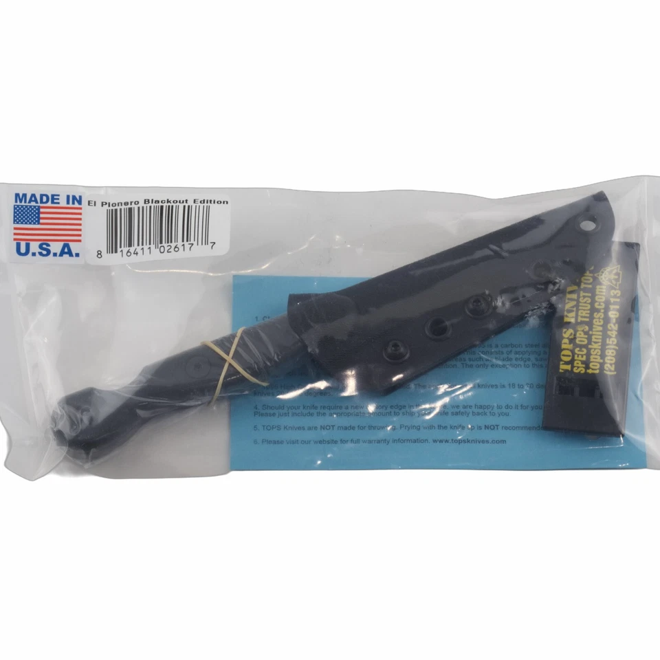 TOPS Knives Al Mar Mini Sere Operator Black G10 Spear PT Fixed Knife 9" AMAR01