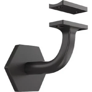 (15) - National Hardware 3 Zoll Mattschwarze Powell Handlaufhalterung N830-533 - Bild 1 von 1