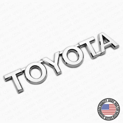 Tapa maletero Toyota letra puerta levadiza puerta trasera emblema coche insignia logotipo cromo Foto 1 de 3