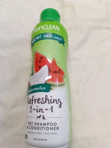 TropiClean Wassermelone erfrischend 2-in-1 Shampoo & Conditioner 20 flüssige Unzen Flasche - Bild 1 von 2