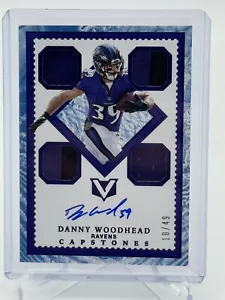 DANNY WOODHEAD - 2017 Panini Vertex Capstones/49 azul #CP-DW automático - parche cuádruple - Imagen 1 de 8