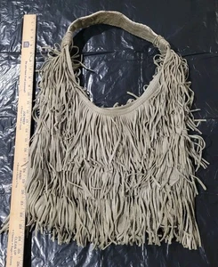 Bolso Sin Marca Gris Syra Carus (Artista de México) Flecos Western Monedero/Bolso De Colección - Imagen 1 de 15