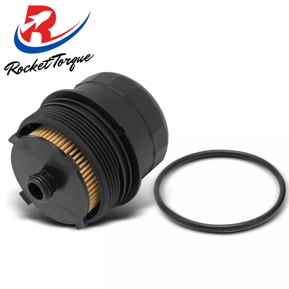 Engine Oil Filter Housing Cover Cap w/ Filter for Volvo S60 V60 XC90 V90 2016-22 Foto 1 de 4