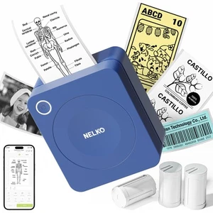 Nelko PM230 Mini Bluetooth Sticker Printer with 3 Rolls of Thermal Paper - Picture 1 of 9