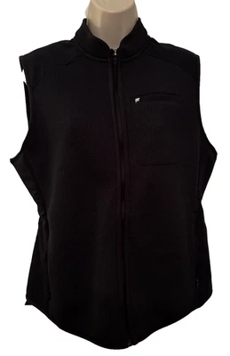 Fabletics Women's Performance Black L Vest Full Zip Zippered Pockets Sleeveless - Image 1 of 4