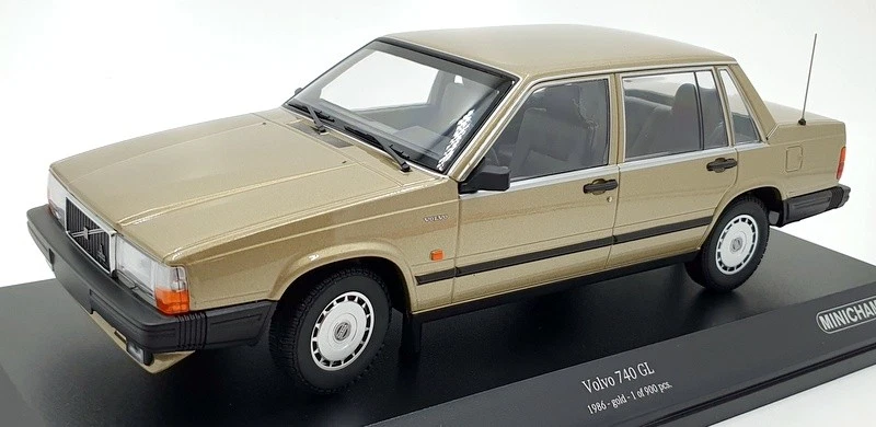 Minichamps escala 1/18 diecast 155 171700 - Volvo 740 GL 1986 - dorado Foto 1 de 4