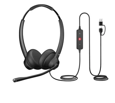 Cyber Acoustics Professional USB Headset with AI Noise Cancelation (AC-404) - Image 1 of 4