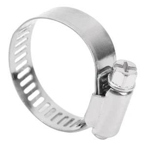 _100Pcs 18-32mm Hose Clamp Stainless Steel Cross Pipe Band Clip Fastener - Picture 1 of 12
