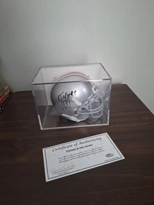 Ted Ginn Jr. signierter Ohio State Mini Helm mit Echtheitszertifikat und Tedd Ginn Sr. Signatur - Bild 1 von 7