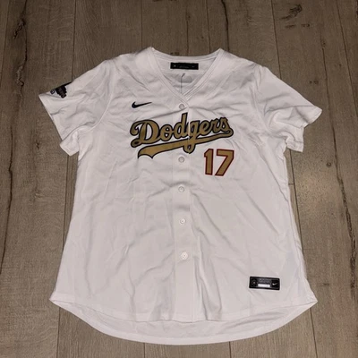 Camiseta Para Mujer Dodgers Shohei Ohtani Nike Blanca 2024 Oro Colección Limitada XL Foto 1 de 4