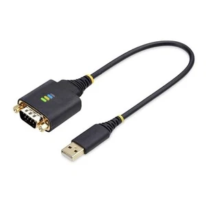 Startech 1P1FFC-USB-SERIAL 1FT (30CM) USB TO SERIAL ADAPTER CABLE, COM RETENTION - Picture 1 of 1