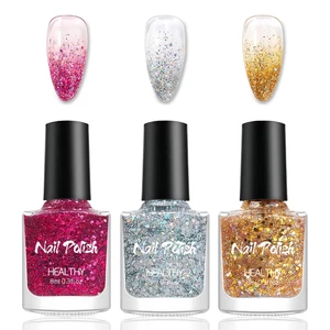 3 Pcs Glitzer Nagellack Set - Schnelltrocknender Nagelack Ohne UV Lampe - Ungift - Bild 1 von 12